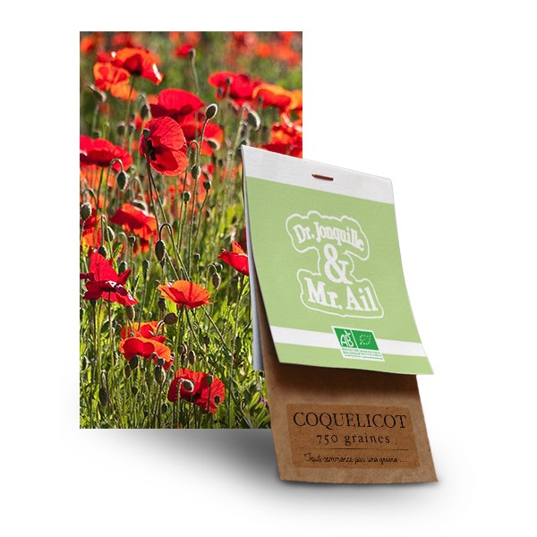 Coquelicot-squashed graine coquelicot bio - Dr. Jonquille & Mr. Ail