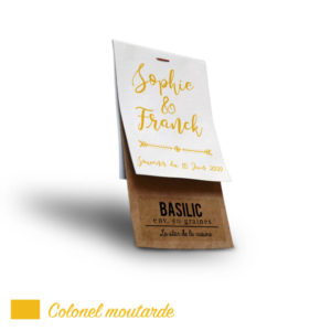 Sachet personnalisé mariage Moutarde