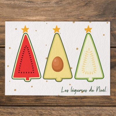 Dr. Jonquille & Mr. Ail - carte Les légumes de Noël