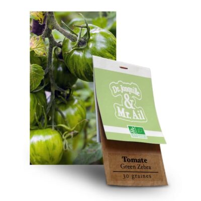 Graines Tomate Green Zebra BIO - Dr. Jonquille & Mr. Ail