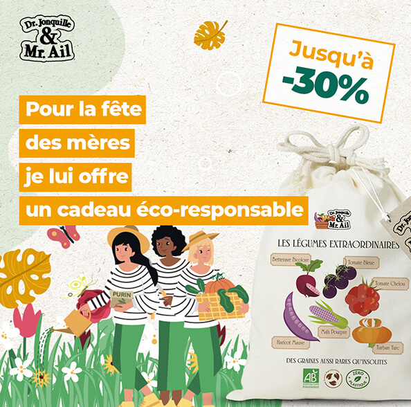 home page site banner site Visuel fete des mères - Dr. Jonquille & Mr. Ail